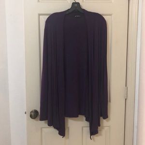 Purple Open Lightweight Cardigan